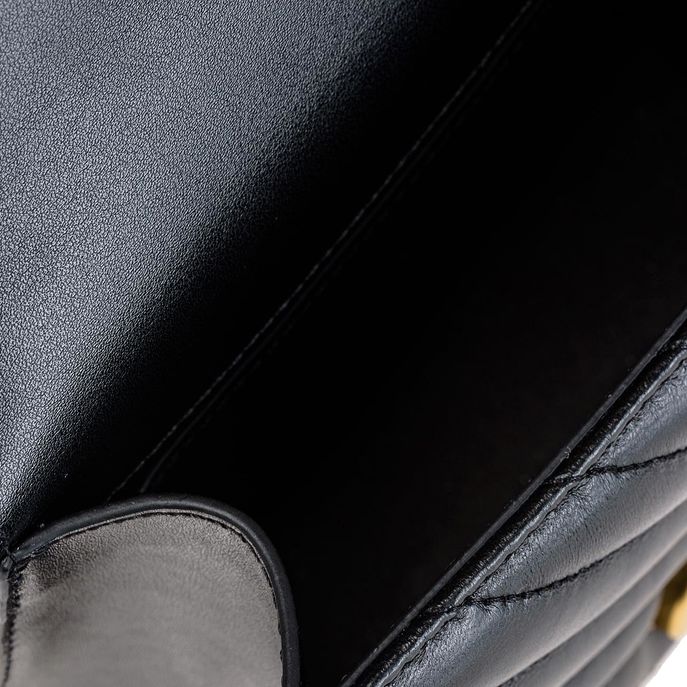 LOVE MINI TOP HANDLE CHEVRON SHOULDER STRAP Woman Black